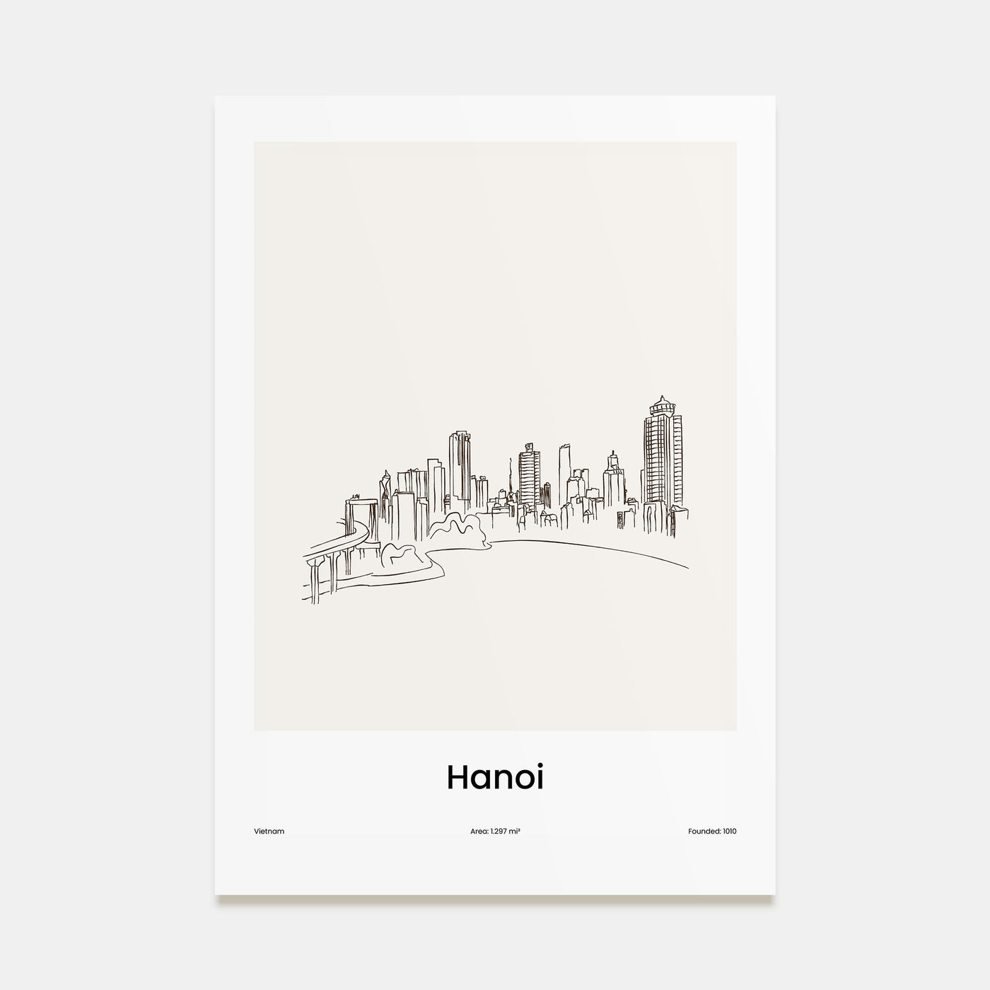 Hanoi Drawn Poster