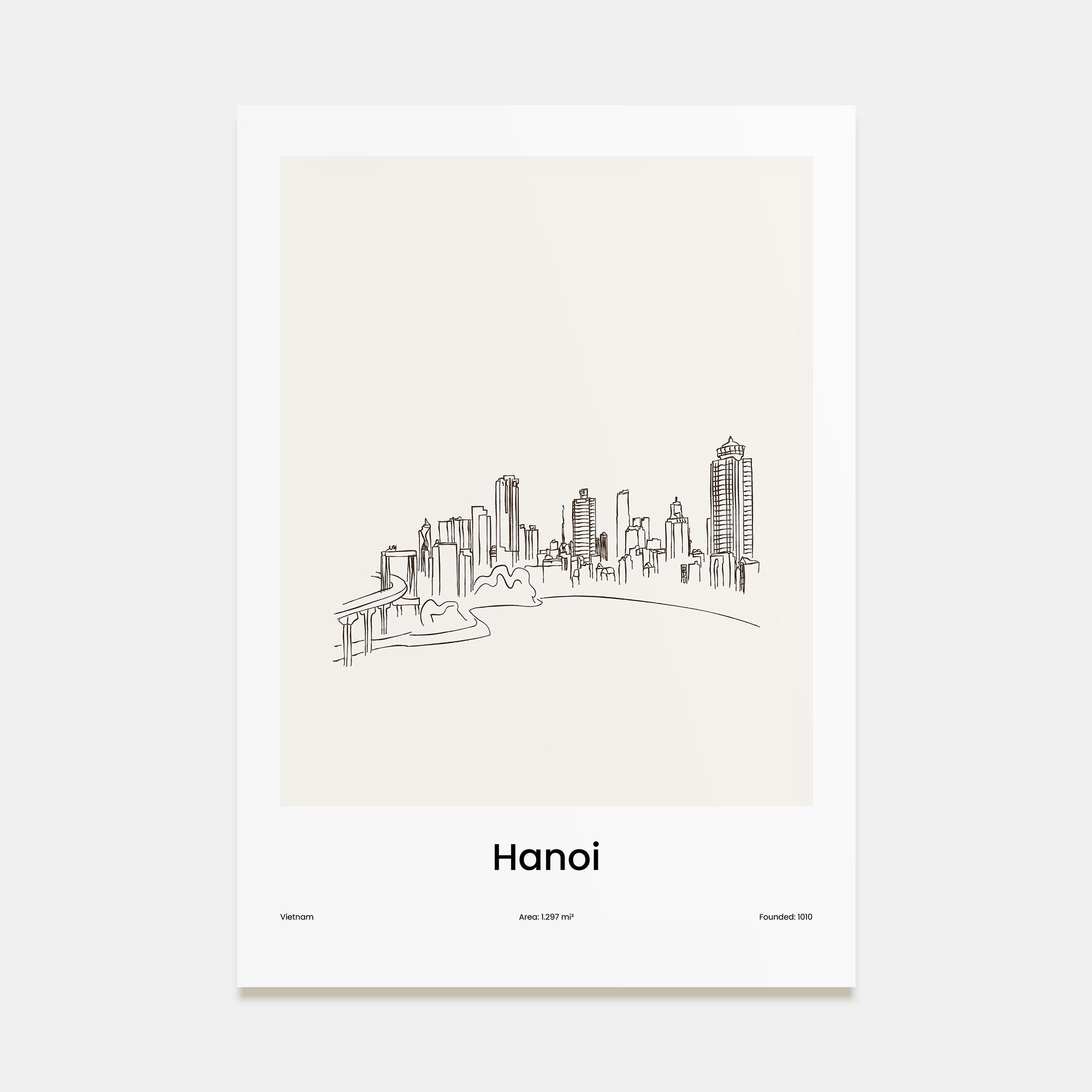 Hanoi Drawn Poster