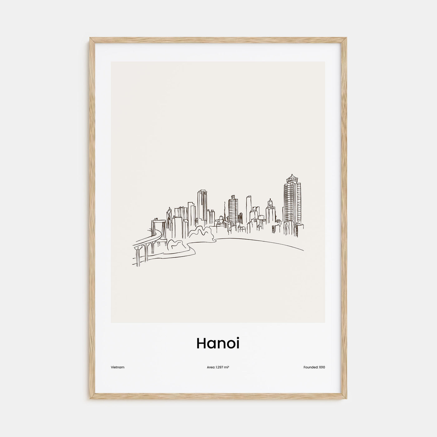 Hanoi Drawn Poster