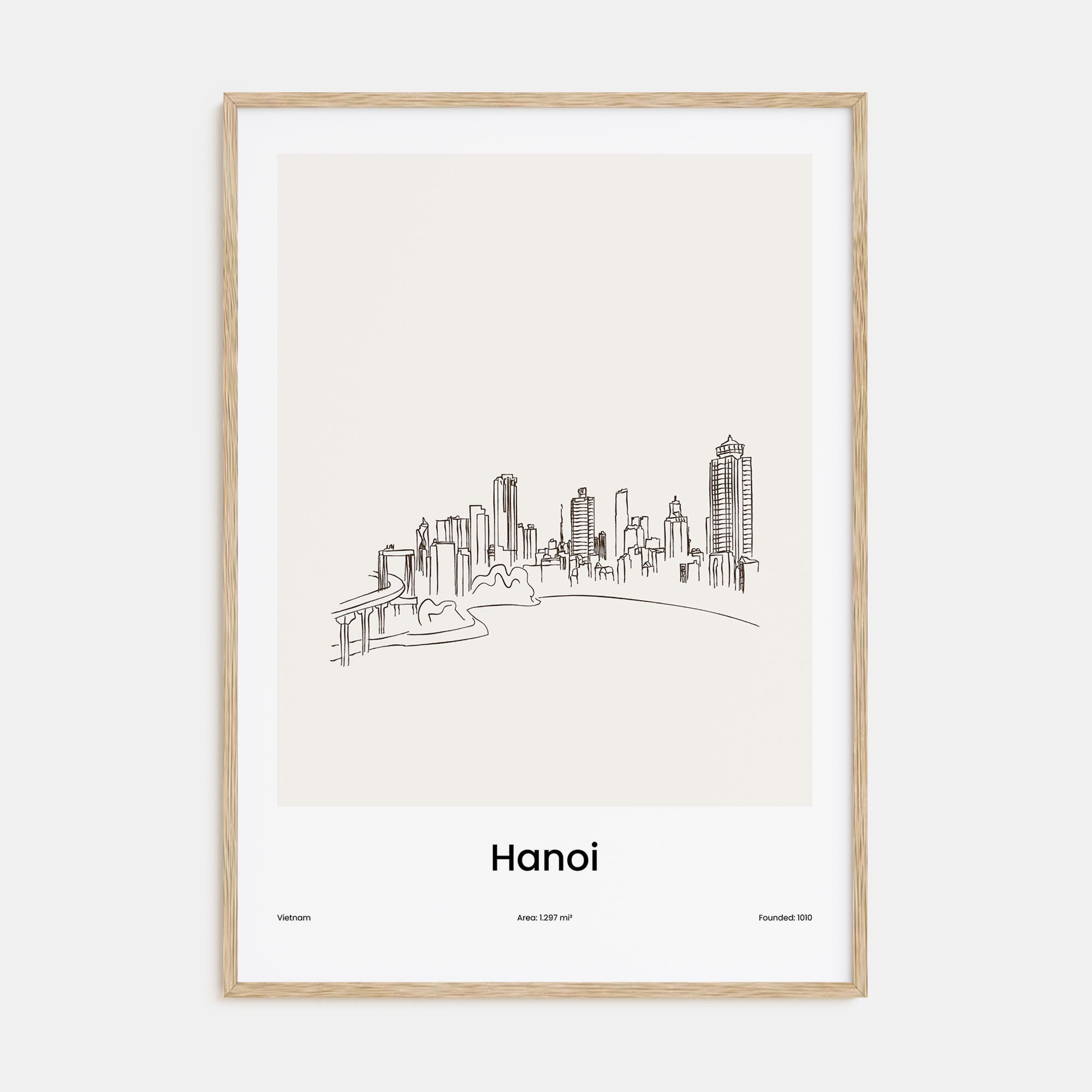 Hanoi Drawn Poster
