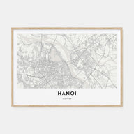 Hanoi Map Landscape Poster