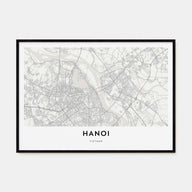 Hanoi Map Landscape Poster