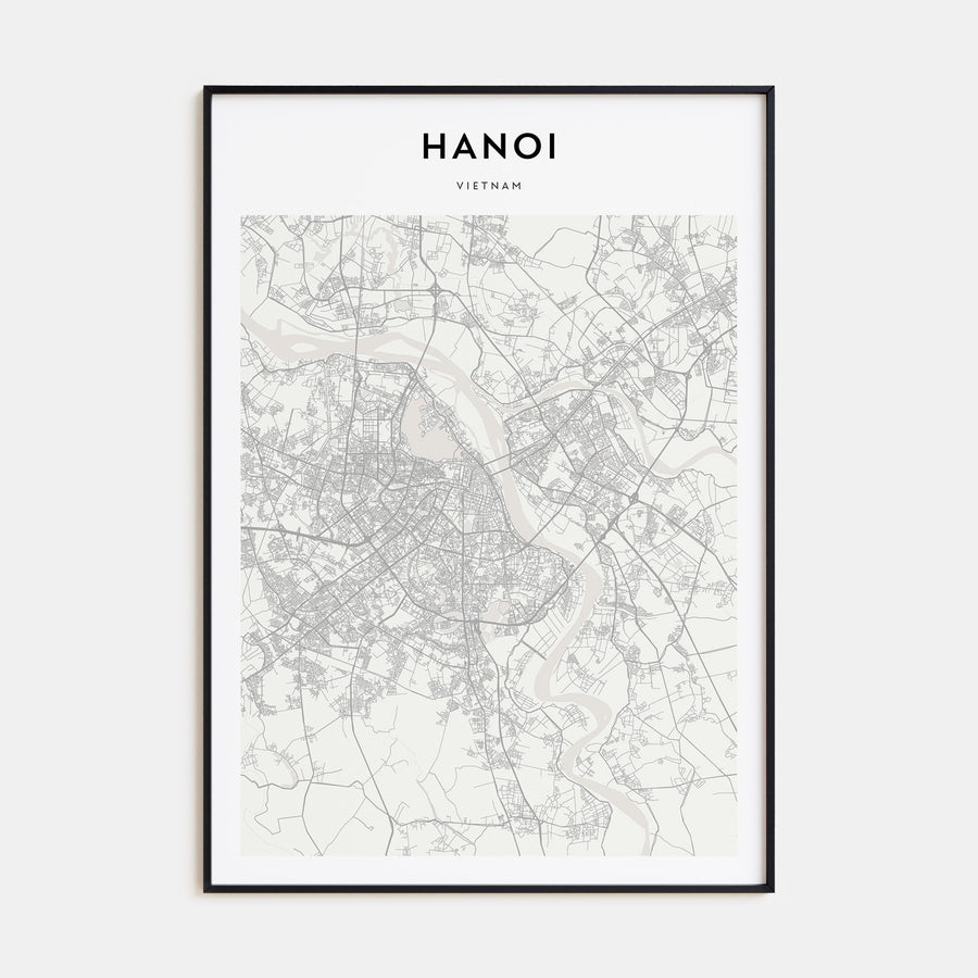 Hanoi Map Portrait Poster