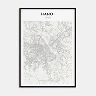 Hanoi Map Portrait Poster