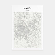 Hanoi Map Portrait Poster