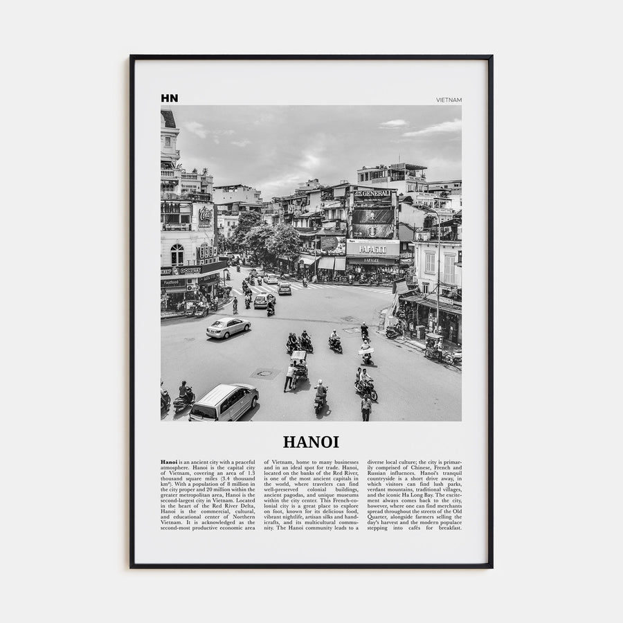 Hanoi Travel B&W No 1 Poster
