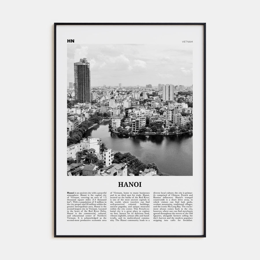 Hanoi Travel B&W No 2 Poster