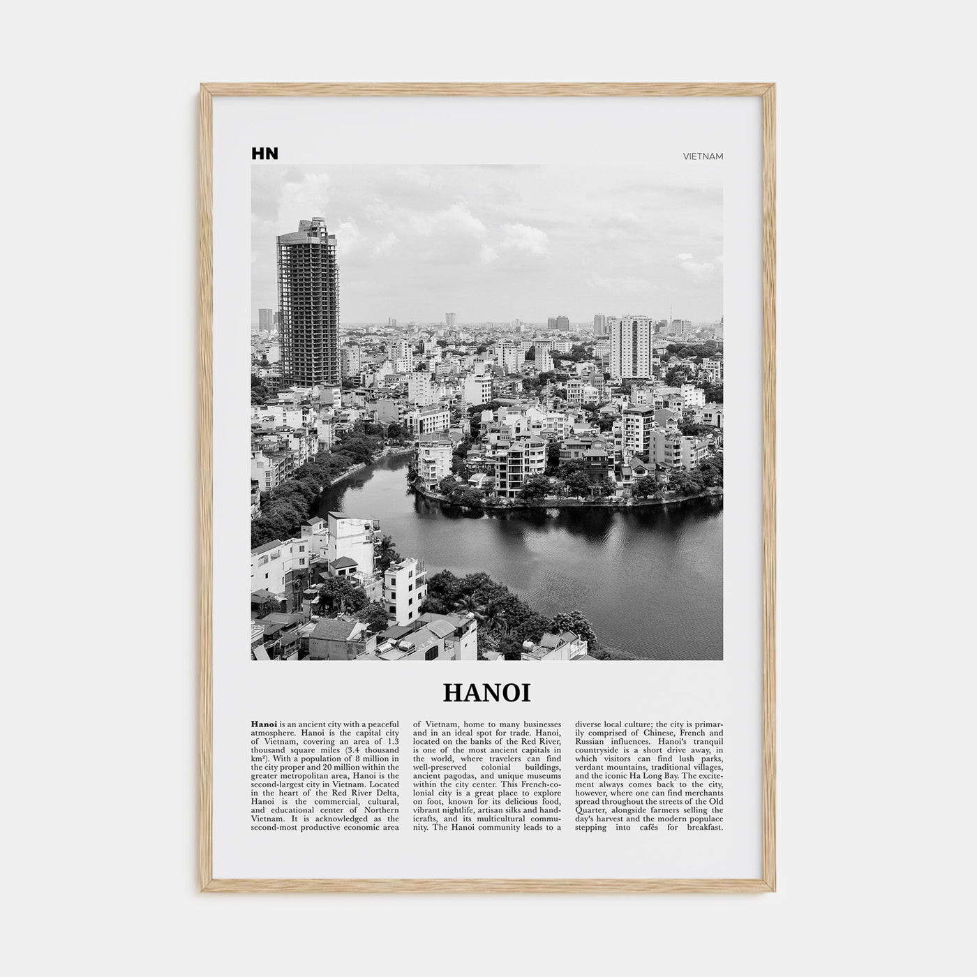 Hanoi Travel B&W No 2 Poster