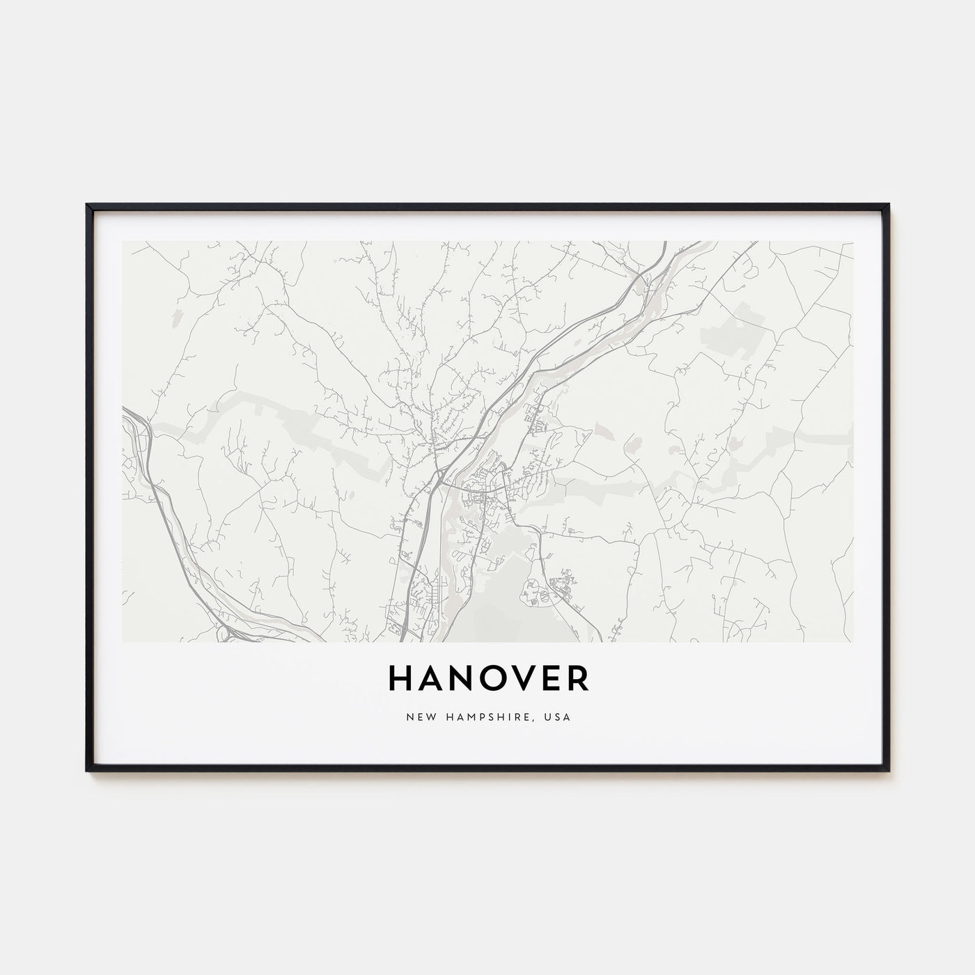 Hanover Map Landscape Poster