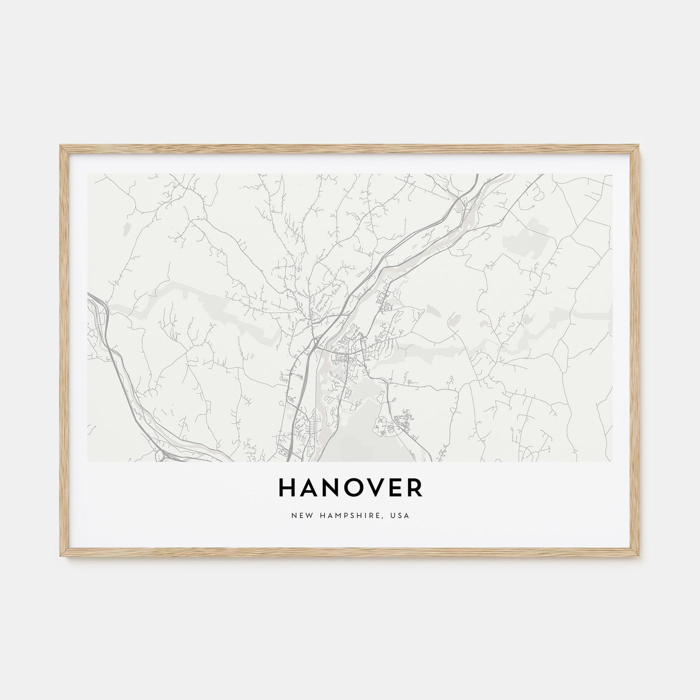 Hanover Map Landscape Poster