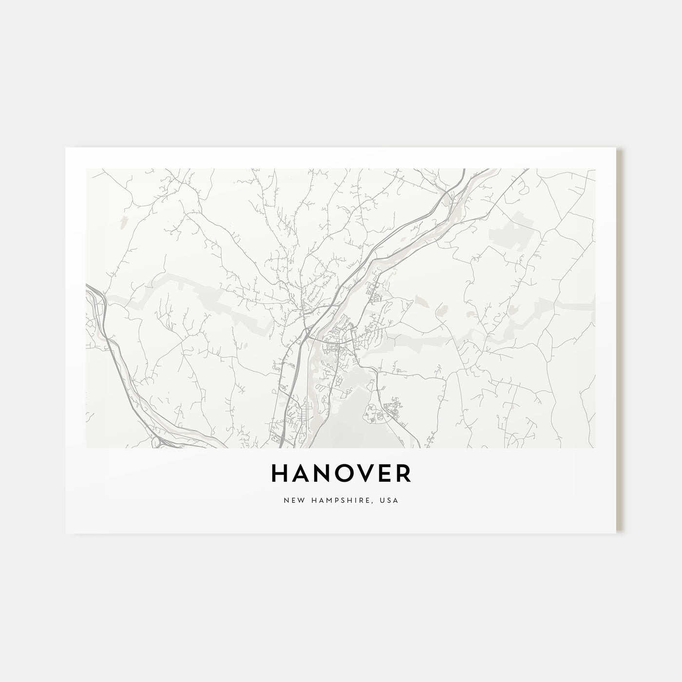 Hanover Map Landscape Poster