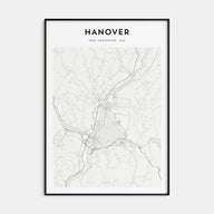 Hanover Map Portrait Poster