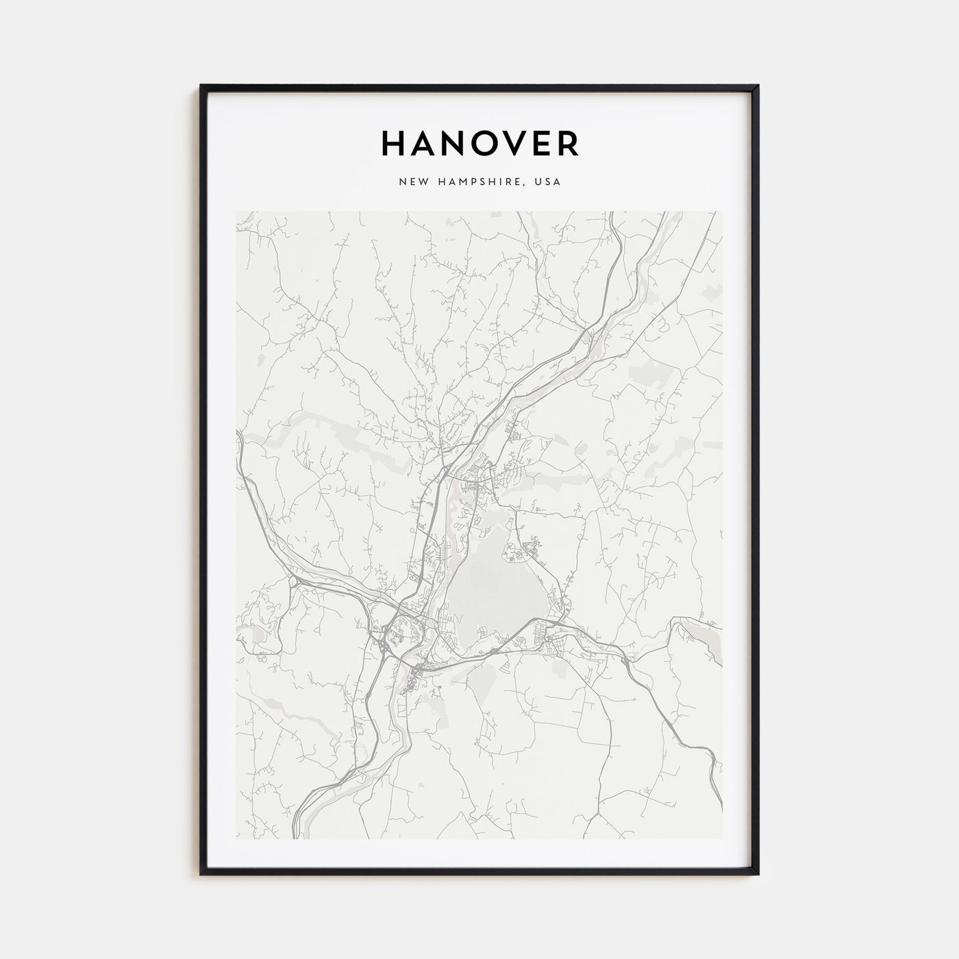 Hanover Map Portrait Poster