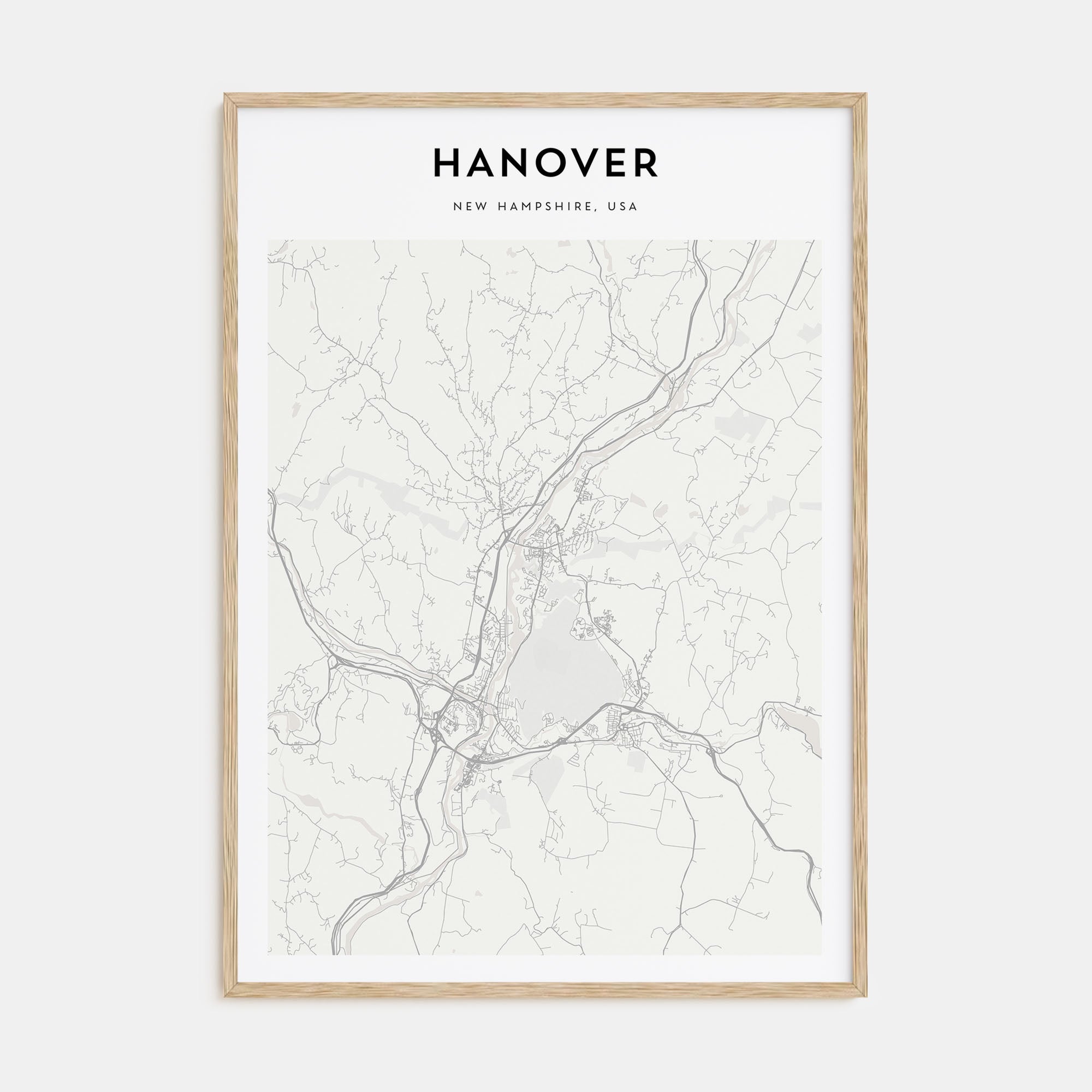 Hanover Map Portrait Poster