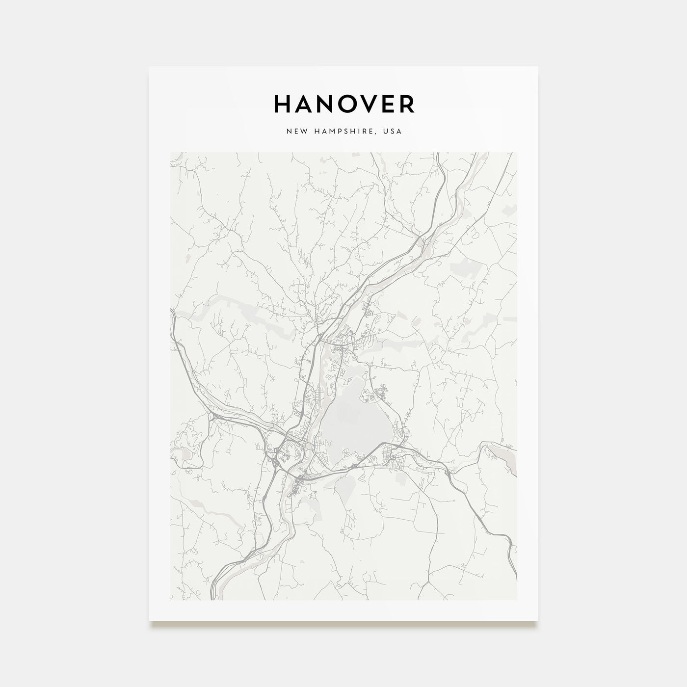 Hanover Map Portrait Poster