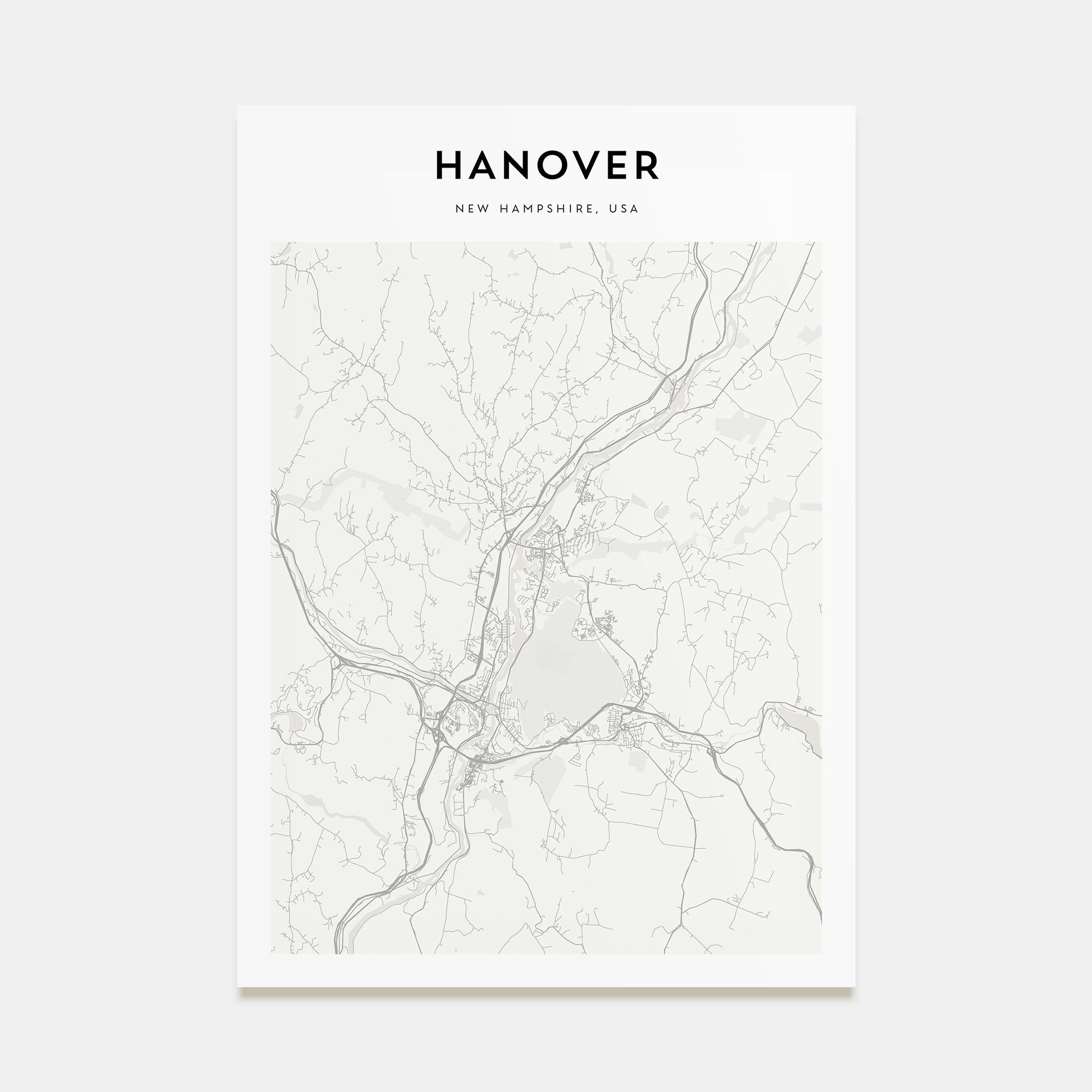 Hanover Map Portrait Poster