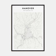 Hanover Map Portrait Poster