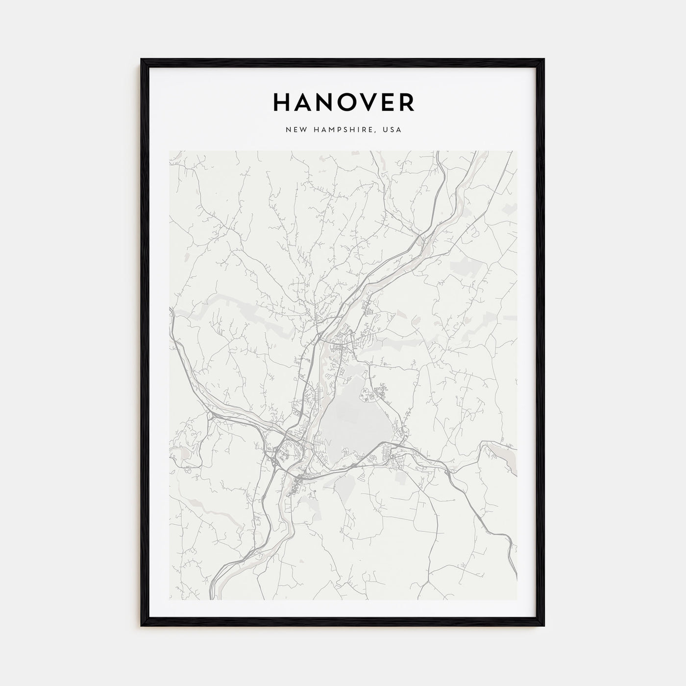 Hanover Map Portrait Poster