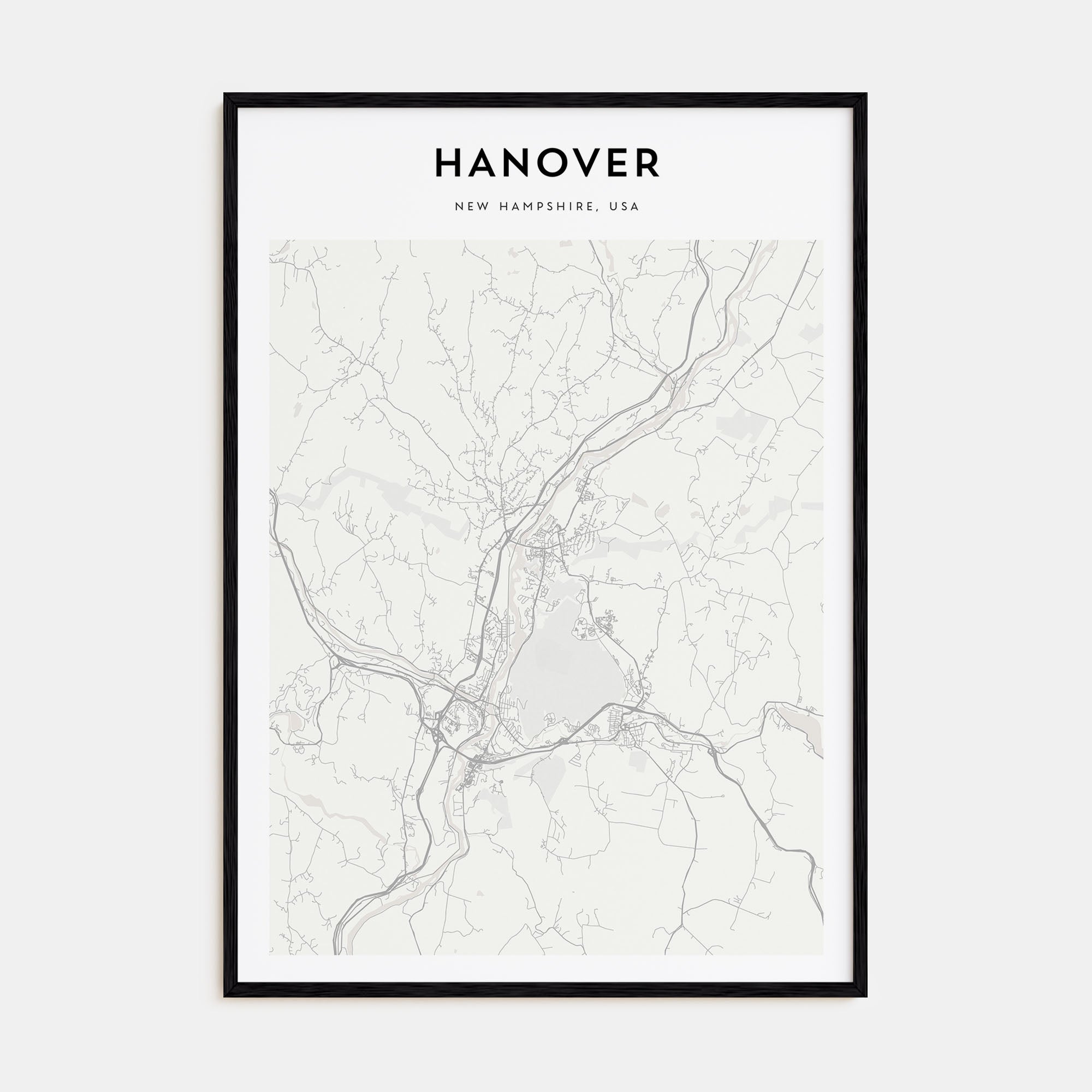 Hanover Map Portrait Poster
