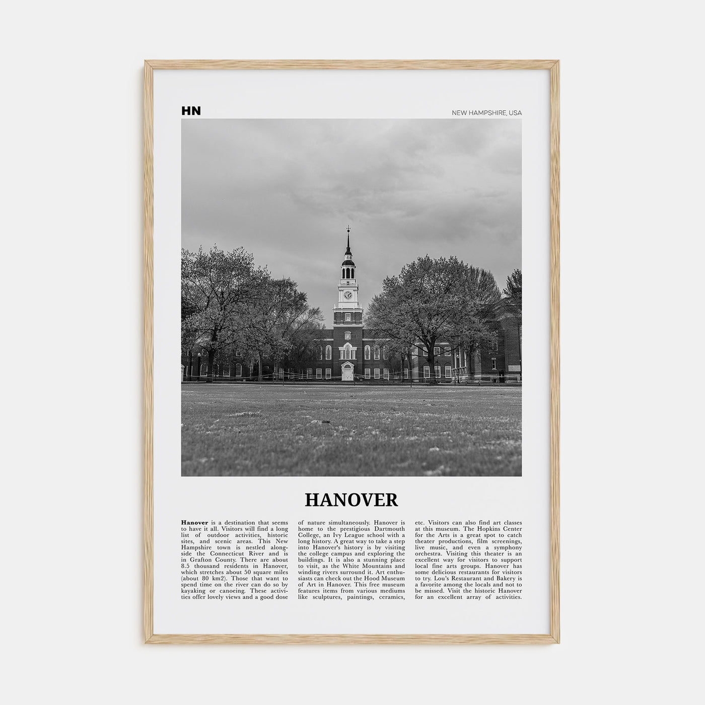 Hanover Travel B&W Poster