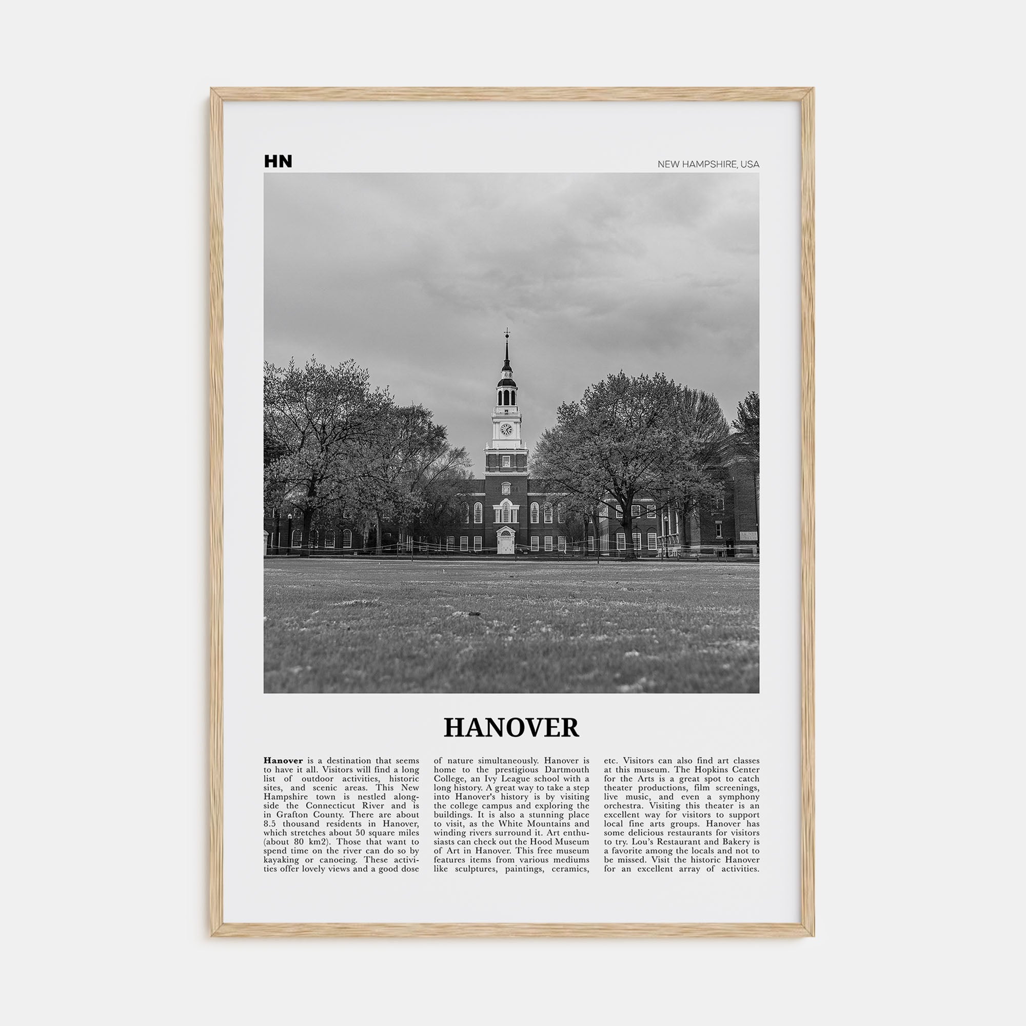 Hanover Travel B&W Poster