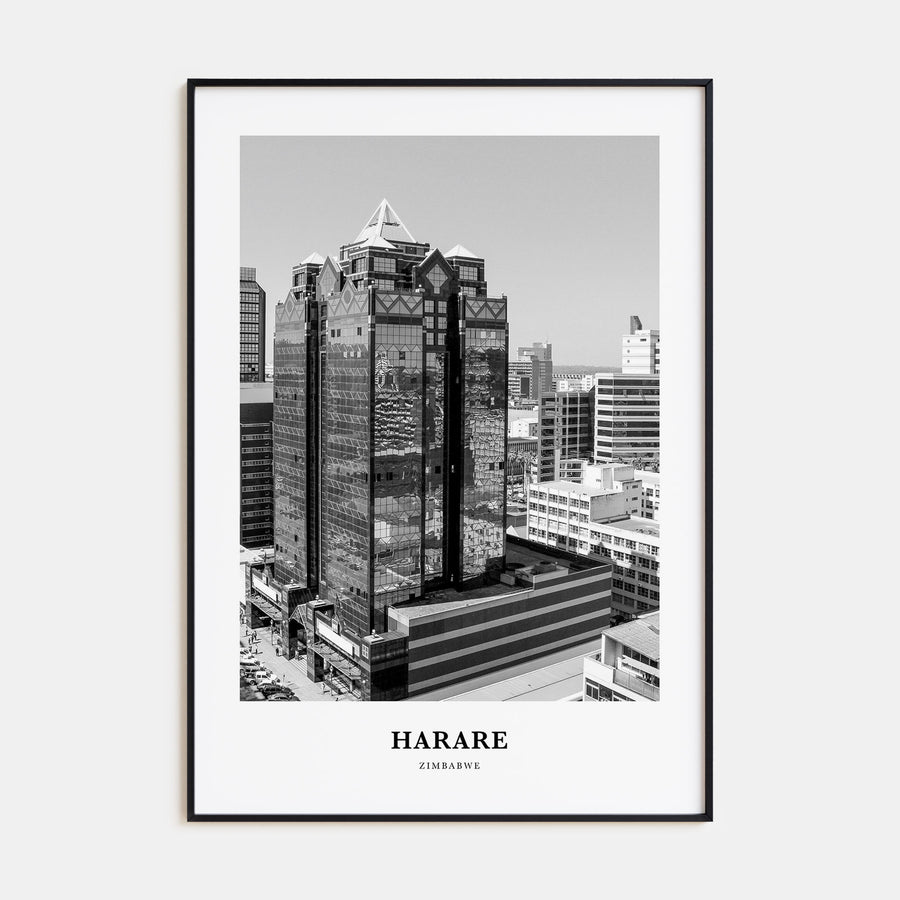 Harare Portrait B&W Poster
