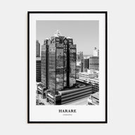 Harare Portrait B&W Poster