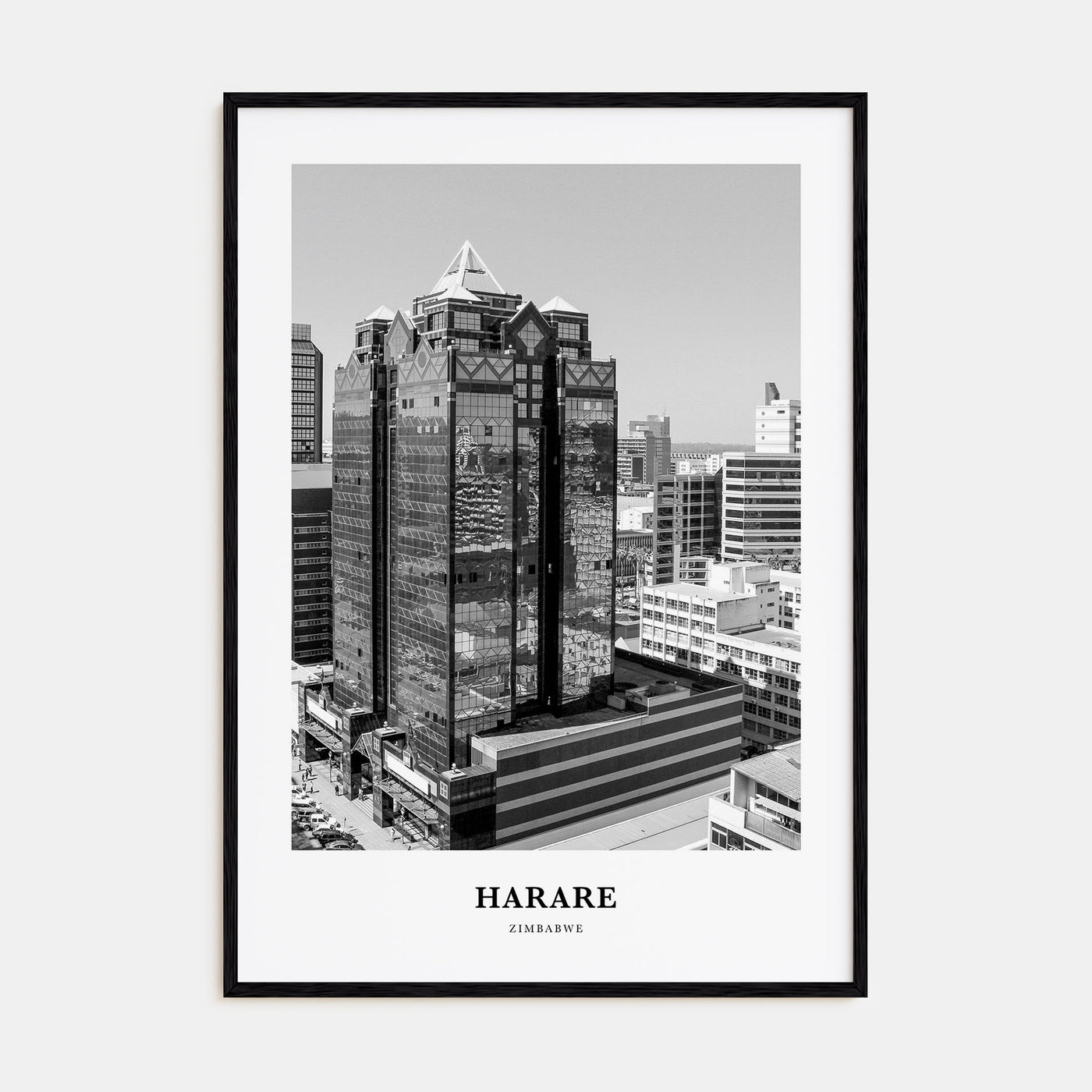 Harare Portrait B&W Poster