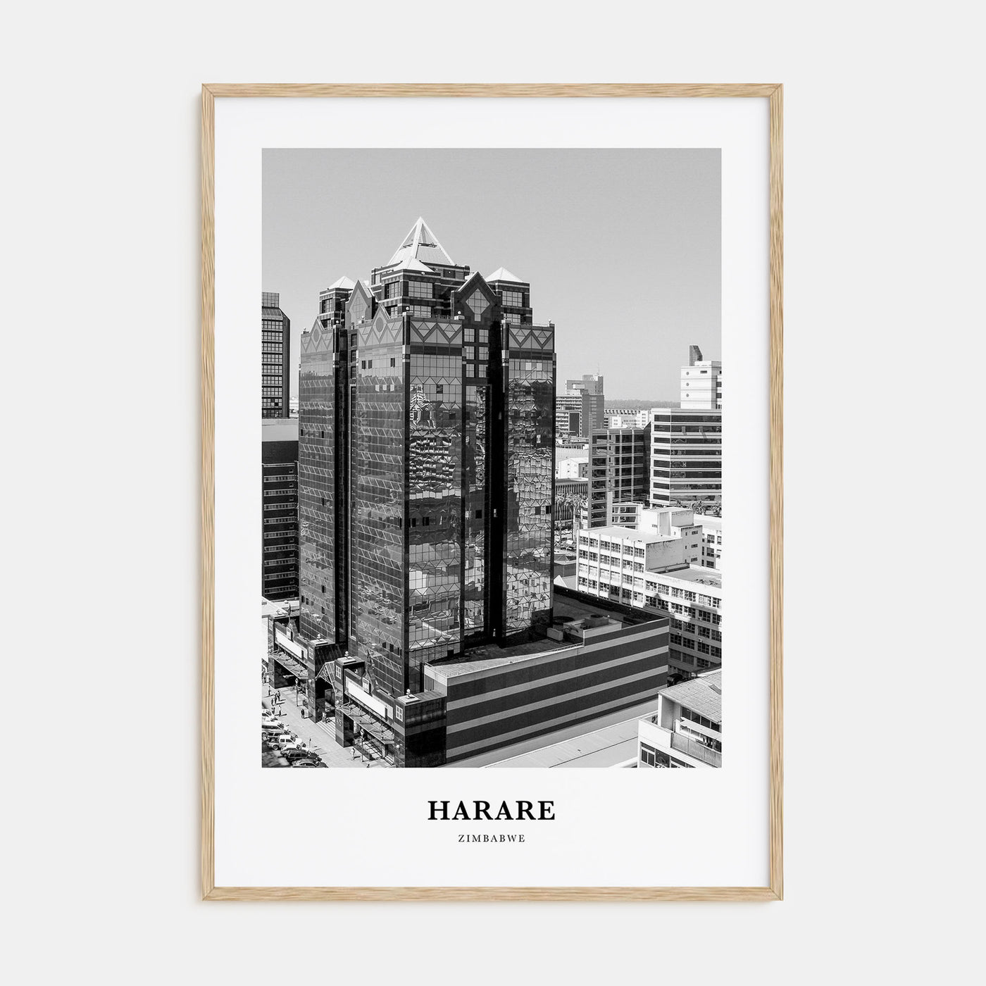 Harare Portrait B&W Poster