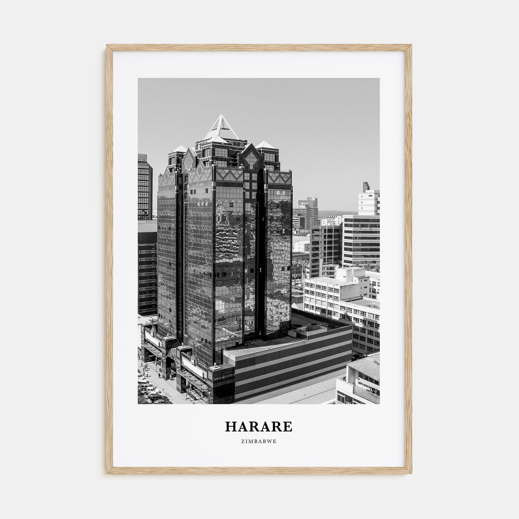Harare Portrait B&W Poster