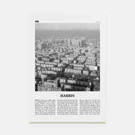 Harbin Travel B&W Poster