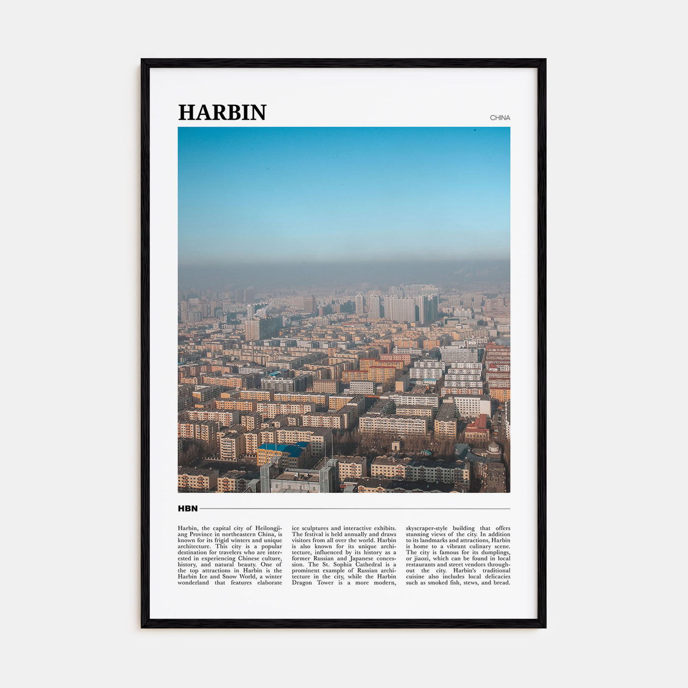 Harbin Travel Color Poster