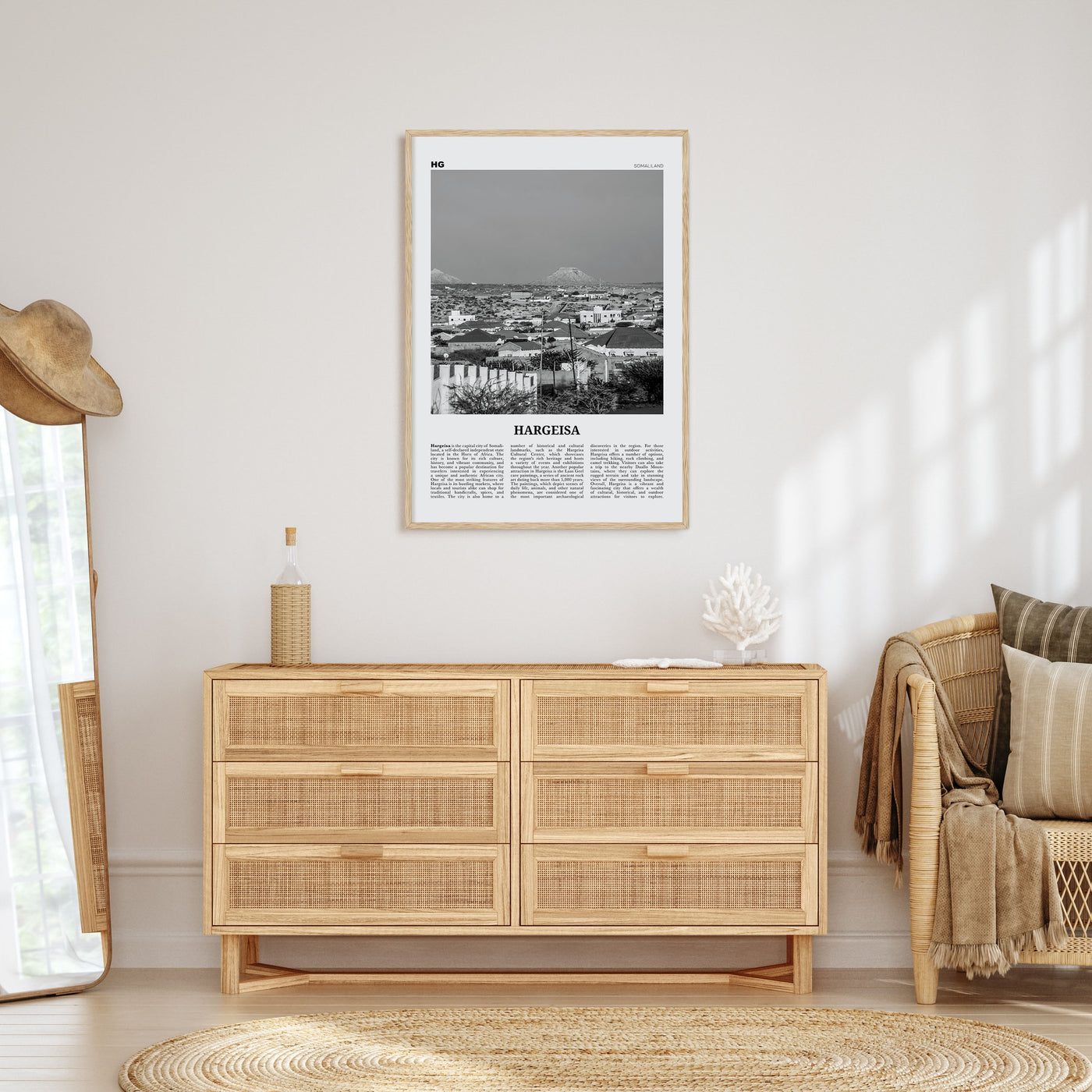 Hargeisa Travel B&W Poster