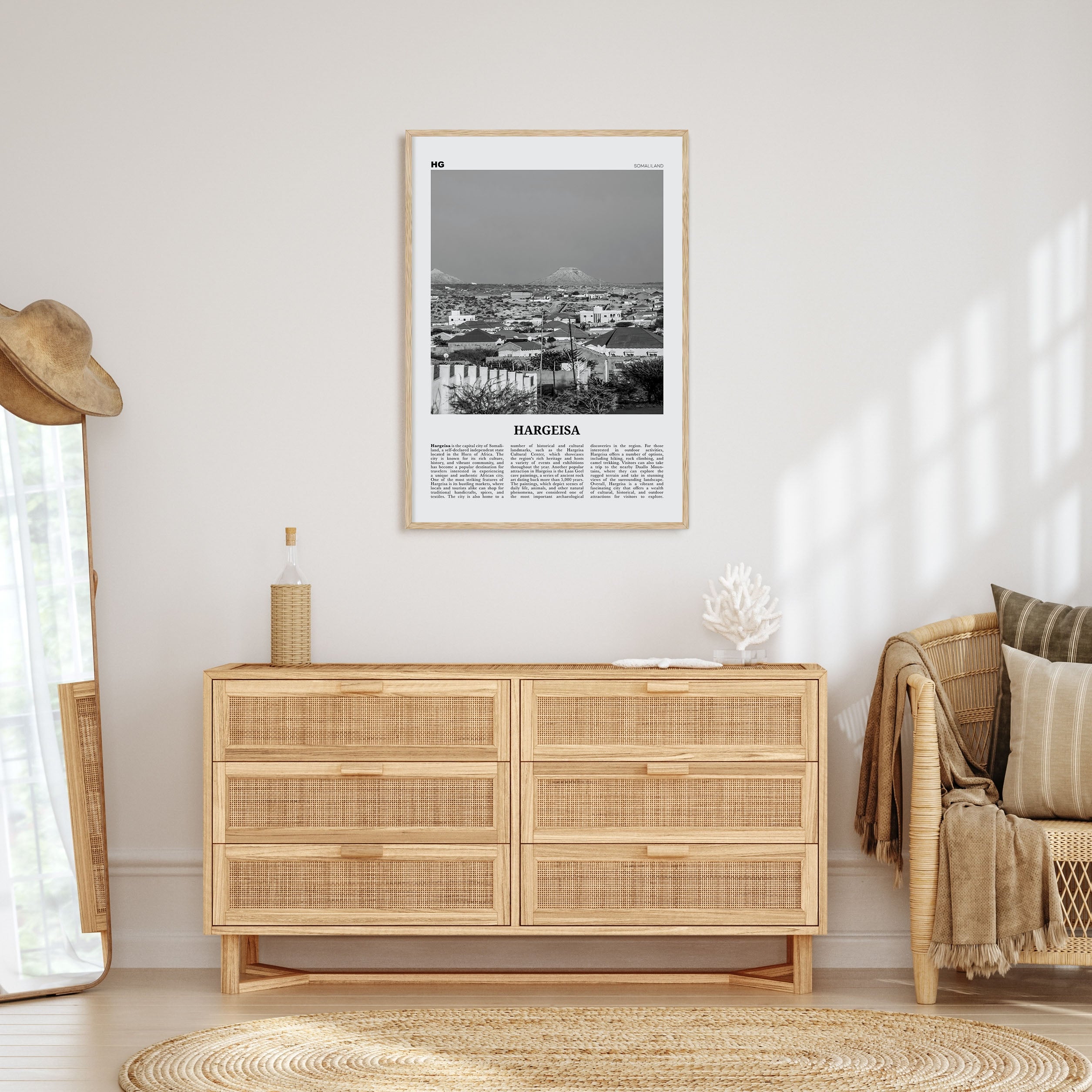 Hargeisa Travel B&W Poster