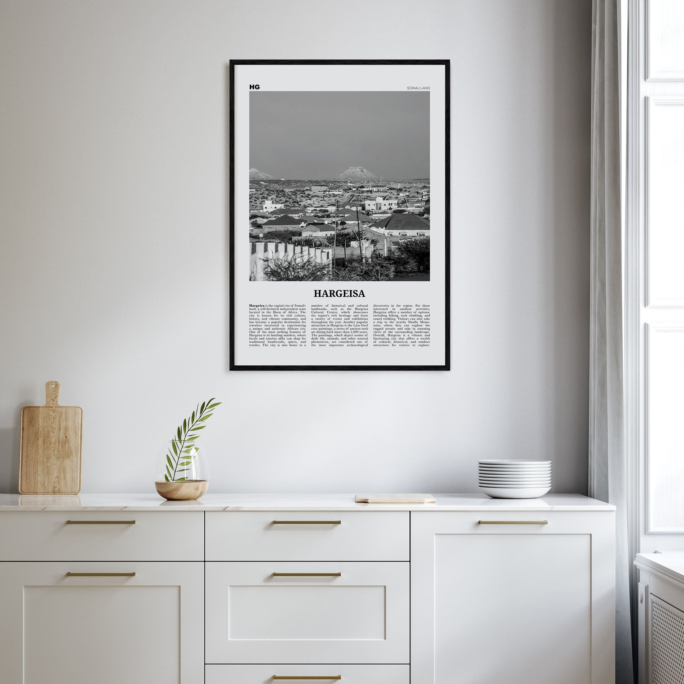 Hargeisa Travel B&W Poster