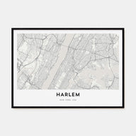 Harlem Map Landscape Poster