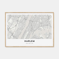 Harlem Map Landscape Poster