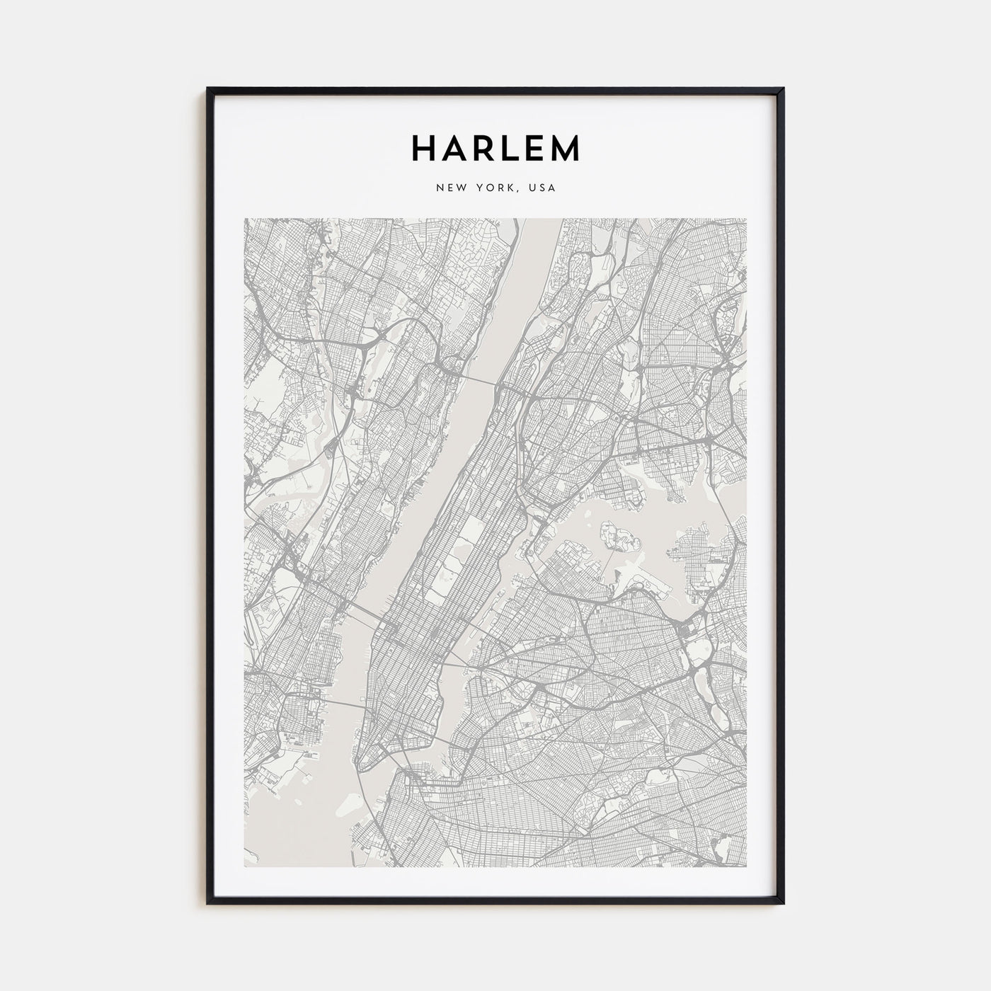 Harlem Map Portrait Poster