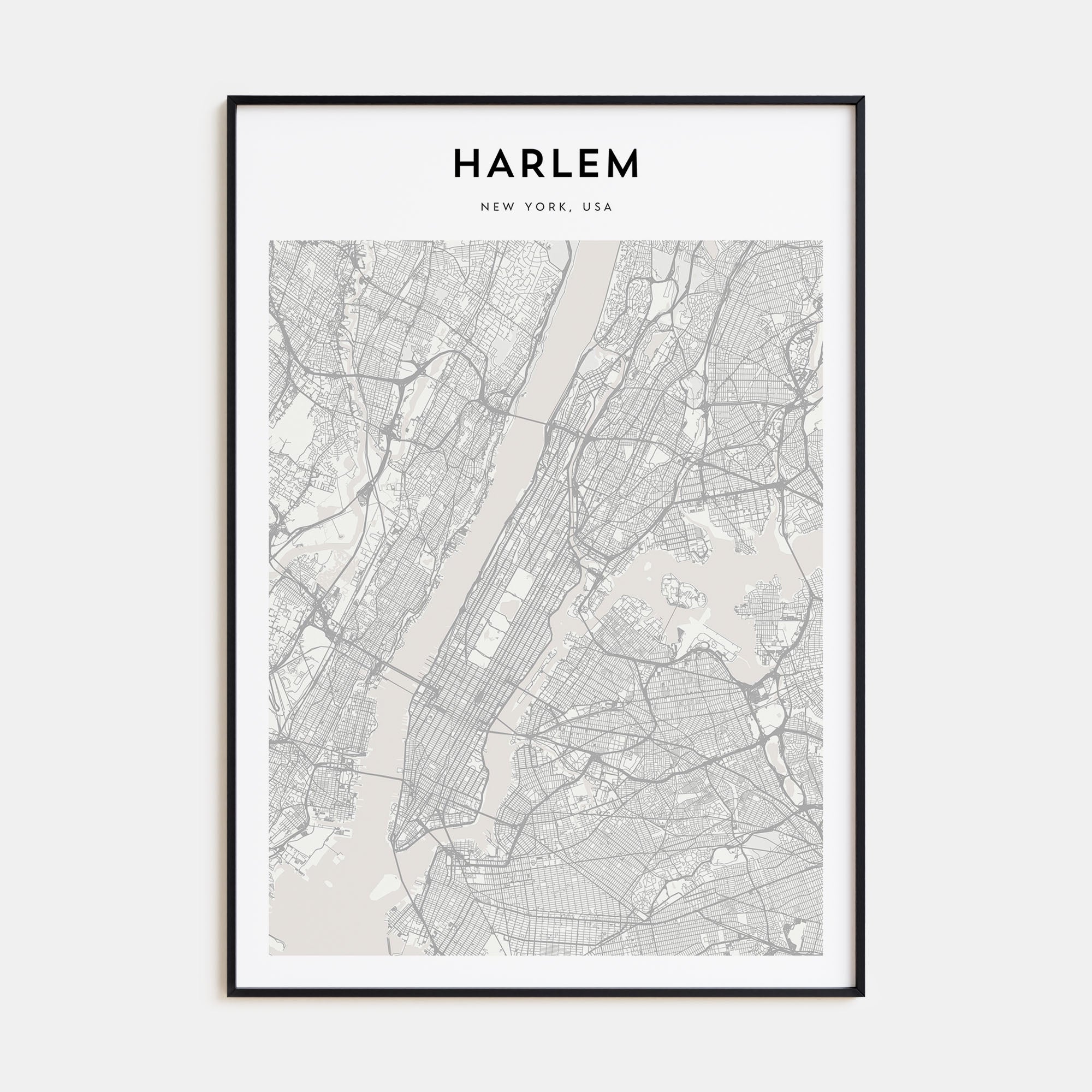 Harlem Map Portrait Poster