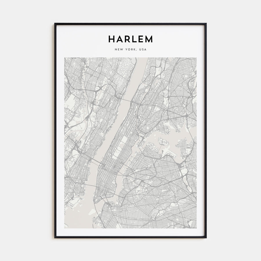 Harlem Map Portrait Poster