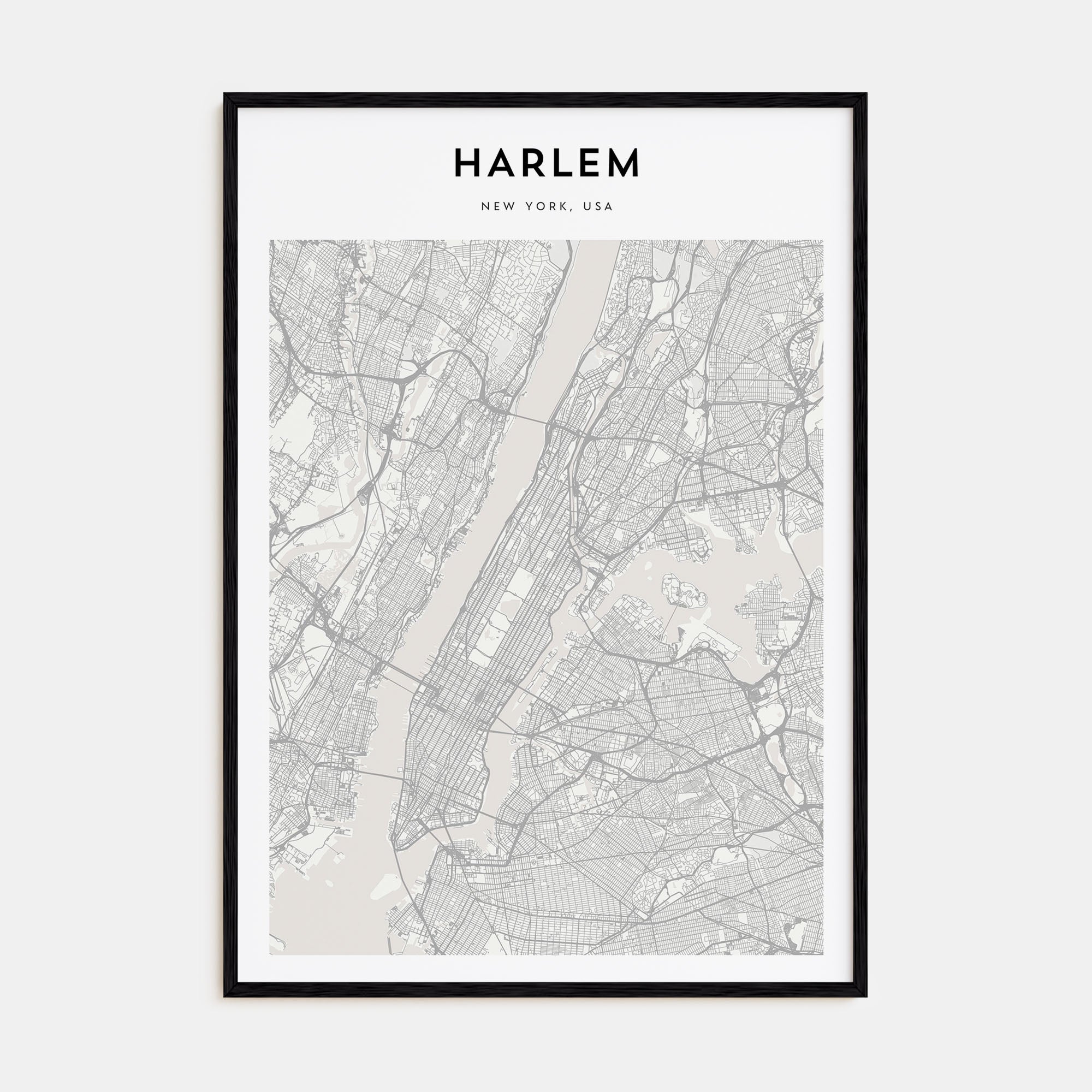 Harlem Map Portrait Poster