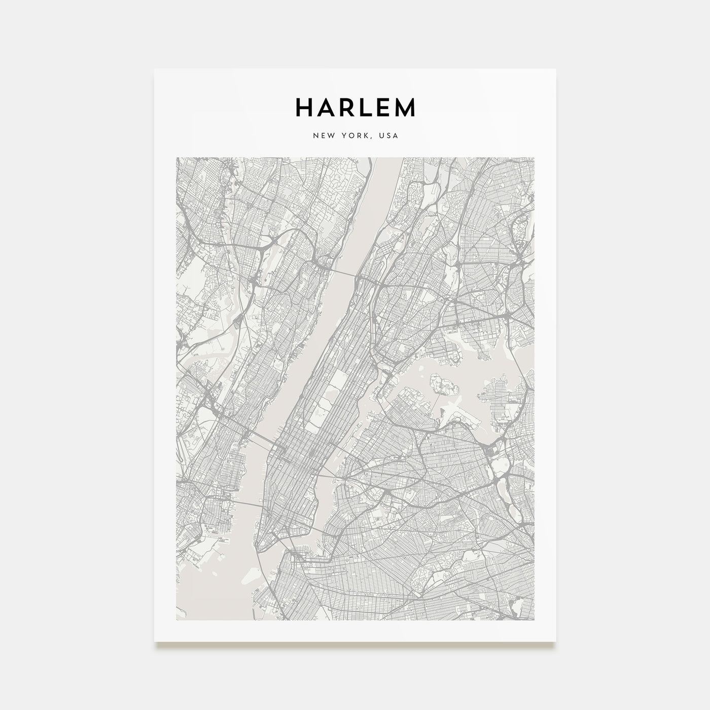 Harlem Map Portrait Poster