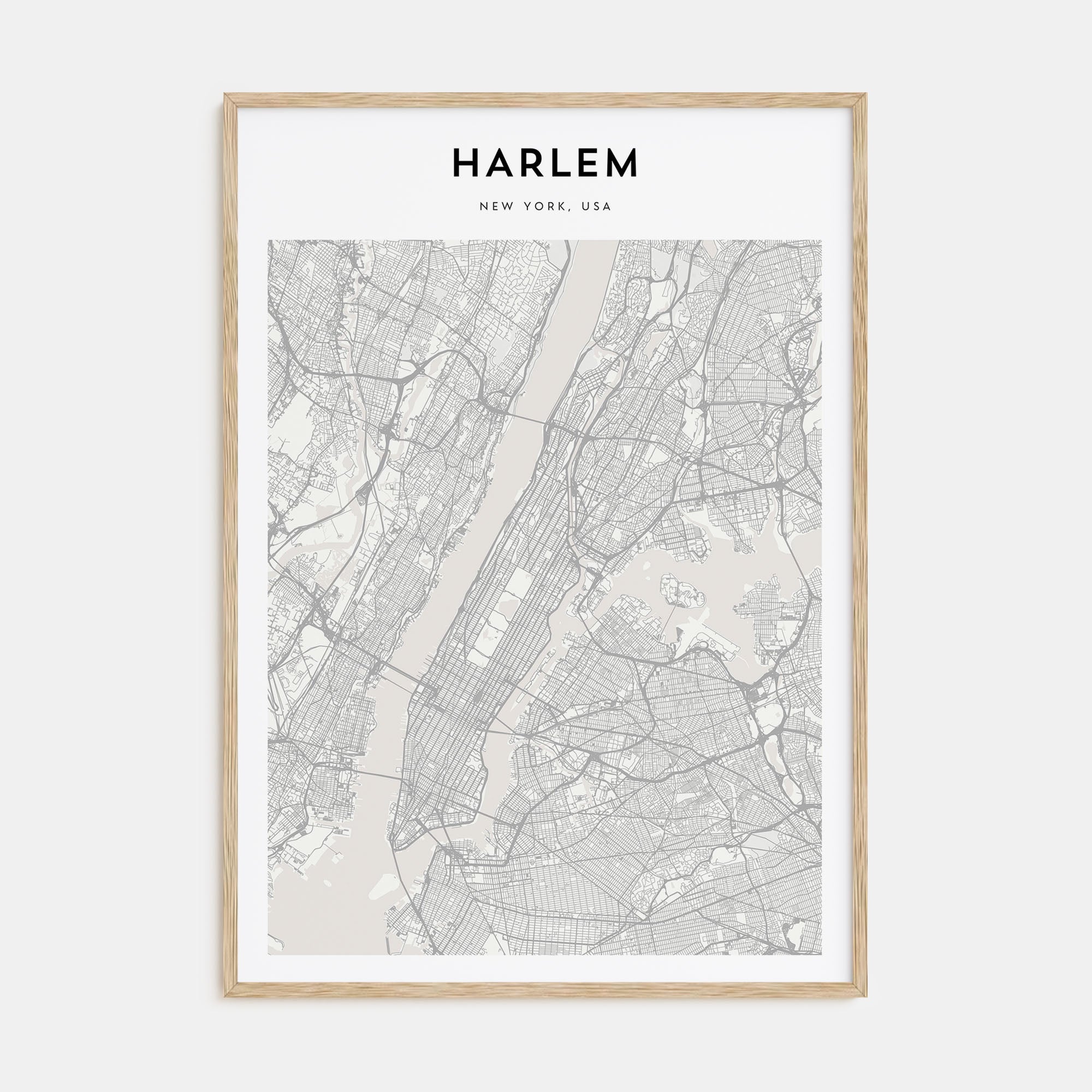 Harlem Map Portrait Poster