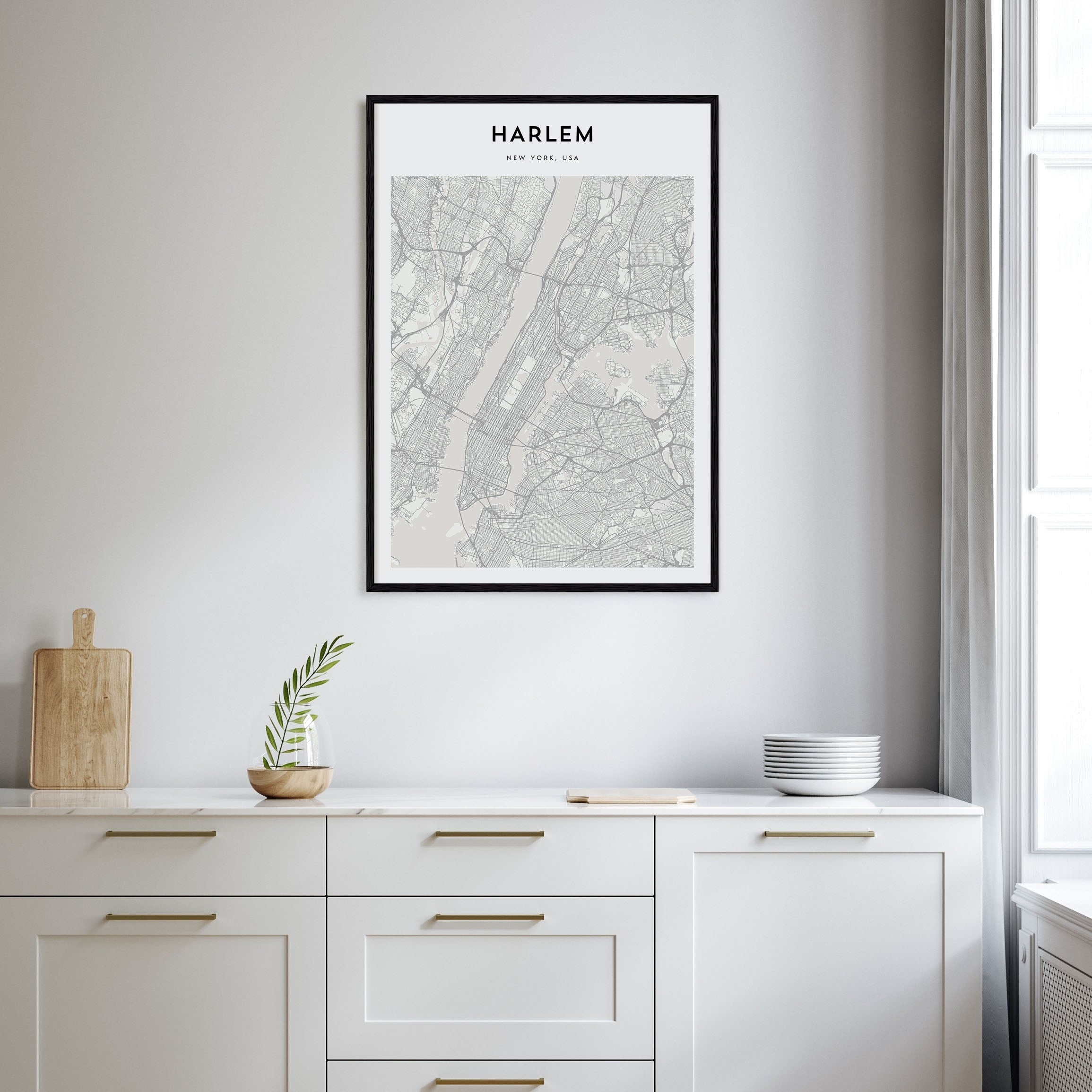 Harlem Map Portrait Poster