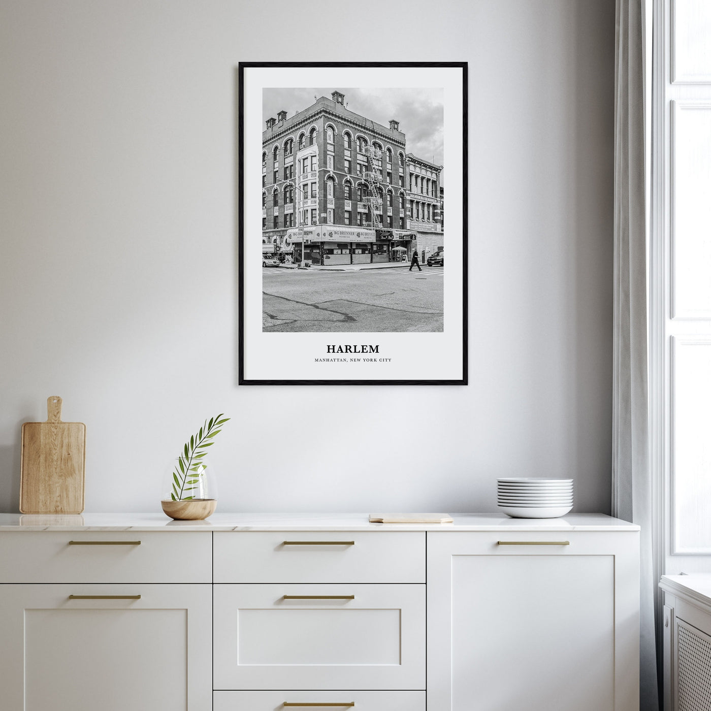 Harlem Portrait B&W Poster