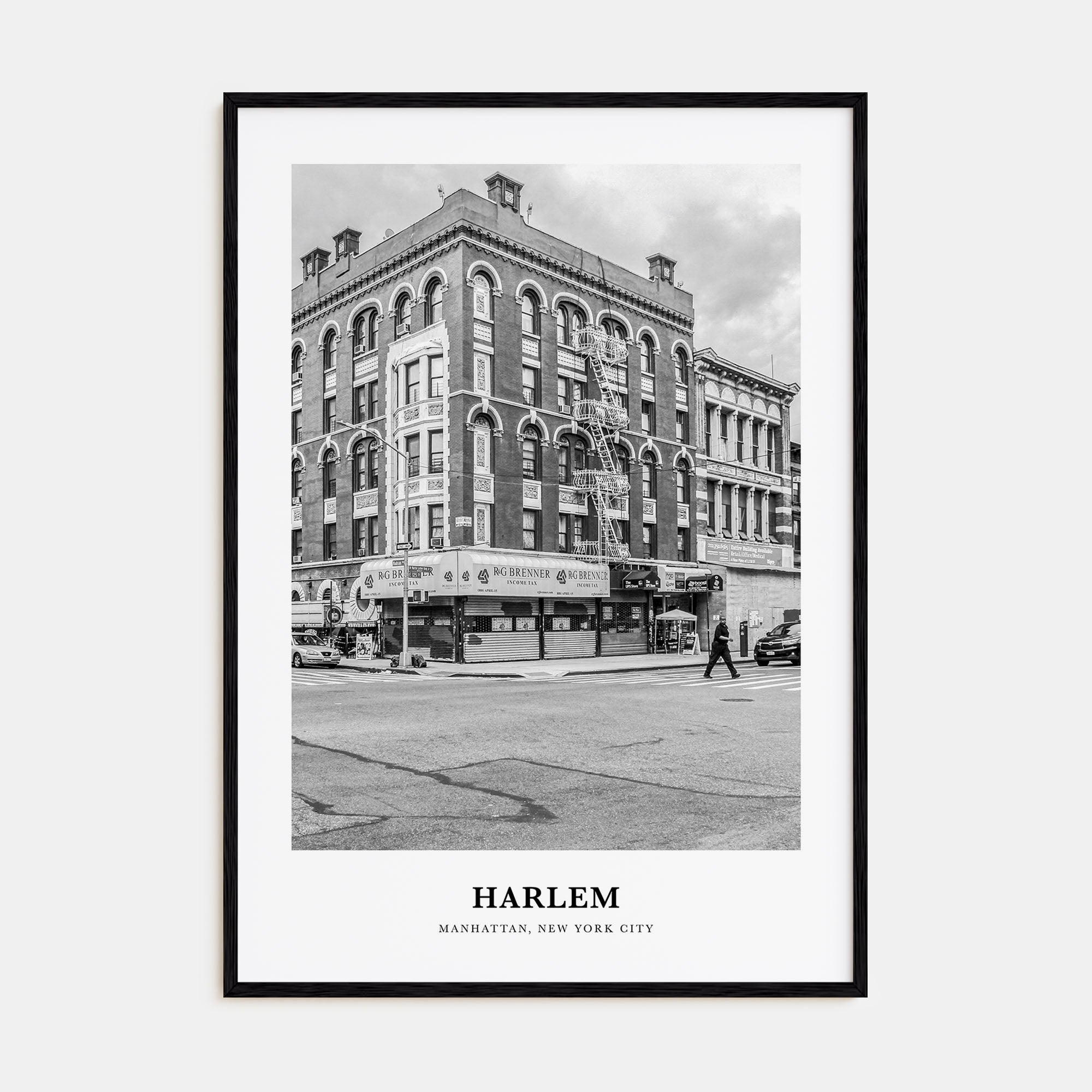 Harlem Portrait B&W Poster