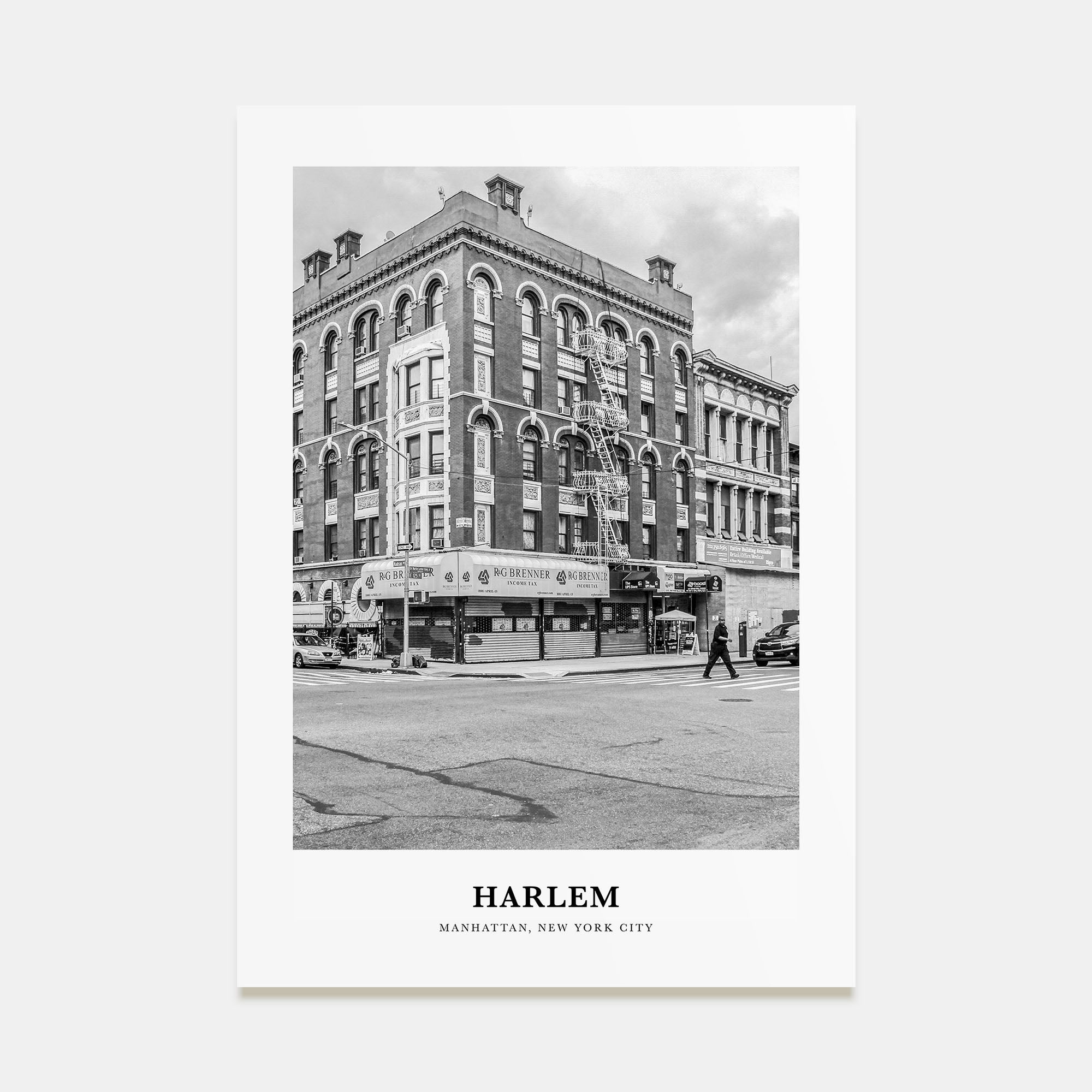 Harlem Portrait B&W Poster
