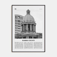 Harris County Travel B&W Poster