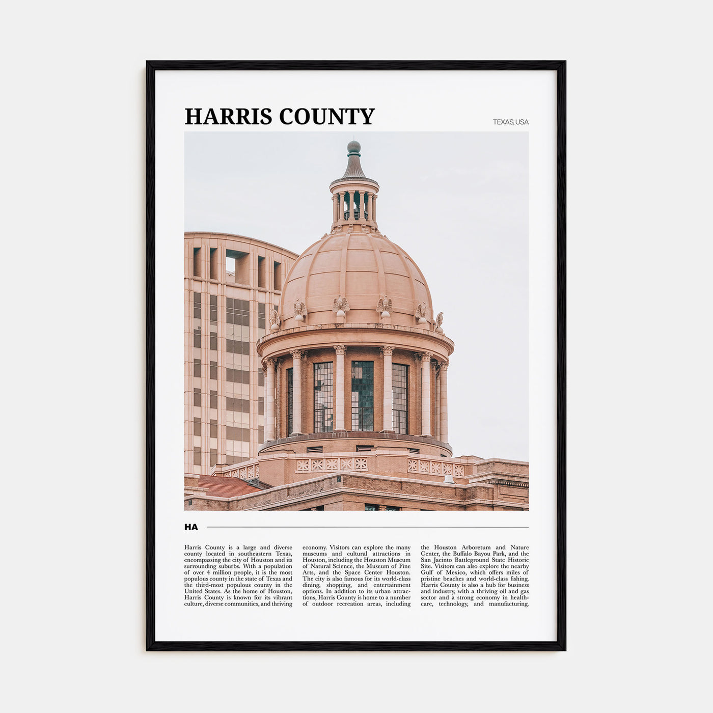 Harris County Travel Color Poster