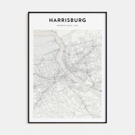 Harrisburg Map Portrait Poster